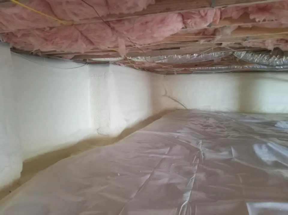 Crawl space encapsulation with closed-cell spray foam for Roof Waterproofing in Maumelle