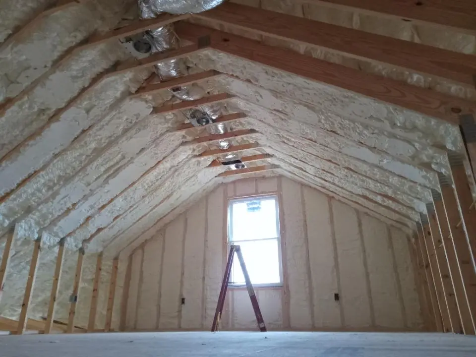 Spray foam roofing application for Crawl Space Insulation project in Maumelle